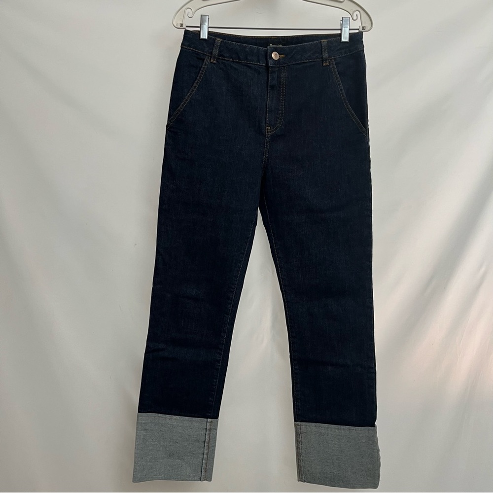 Massimo Dutti - Size 30 - Cowboy jeans - dark wash - cuff rancher - designer